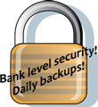 Secure and safe with daily backups
